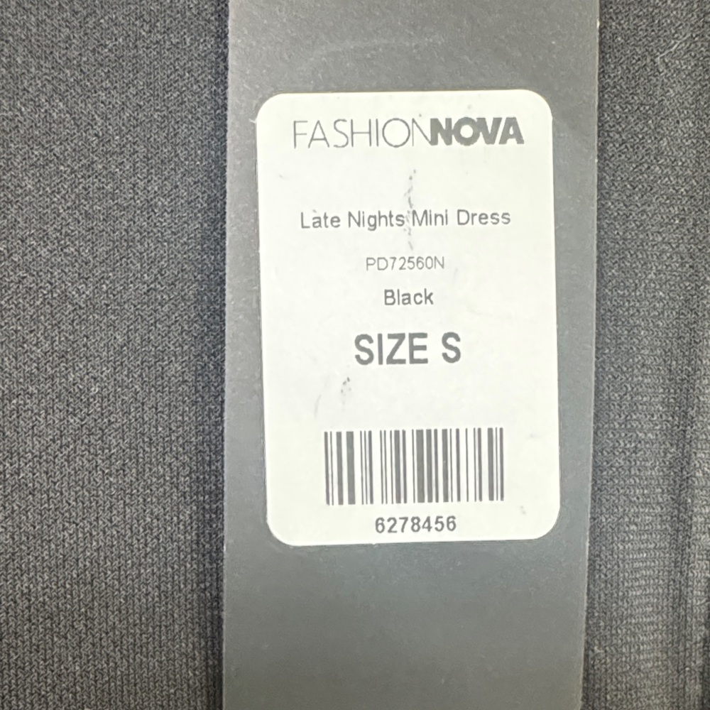 3 for $50 Fashion Nova Black Mesh Mini Dress - Picture 4 of 4